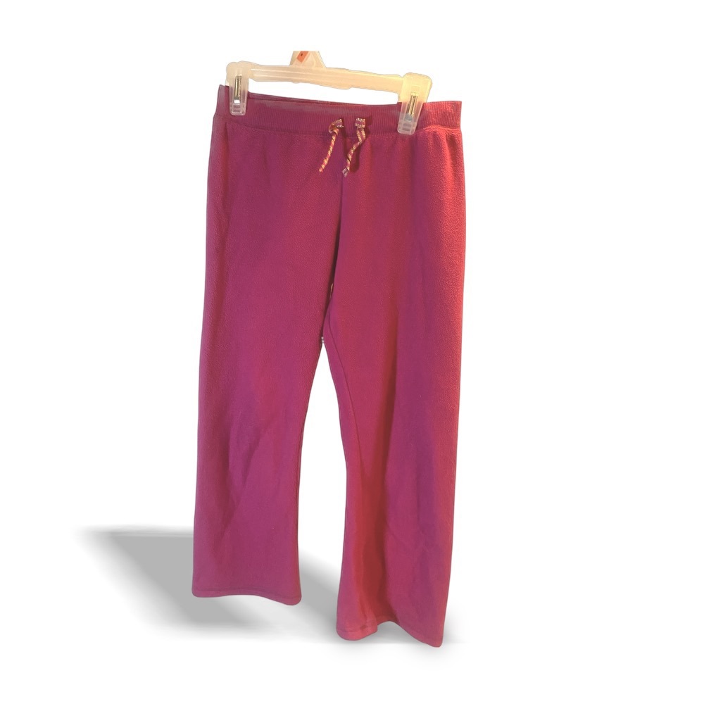 Pink sweat pants -kids 8 with gold tie